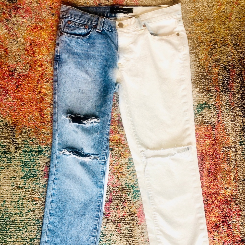 Calvin Klein Vintage Two Tone Jeans